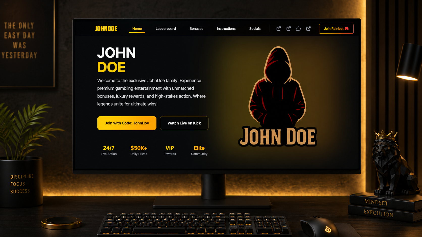 Obsidian Gold template preview